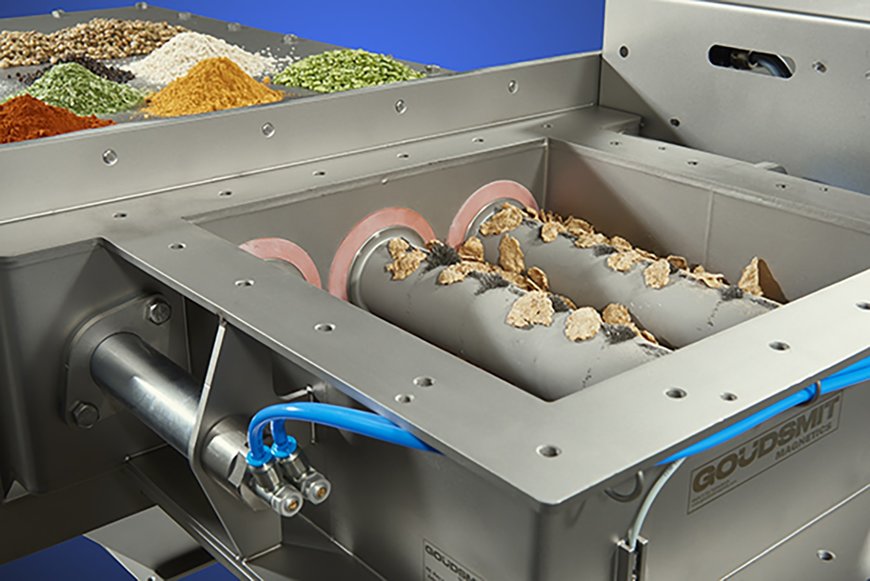 Magnetic separator for large product flows